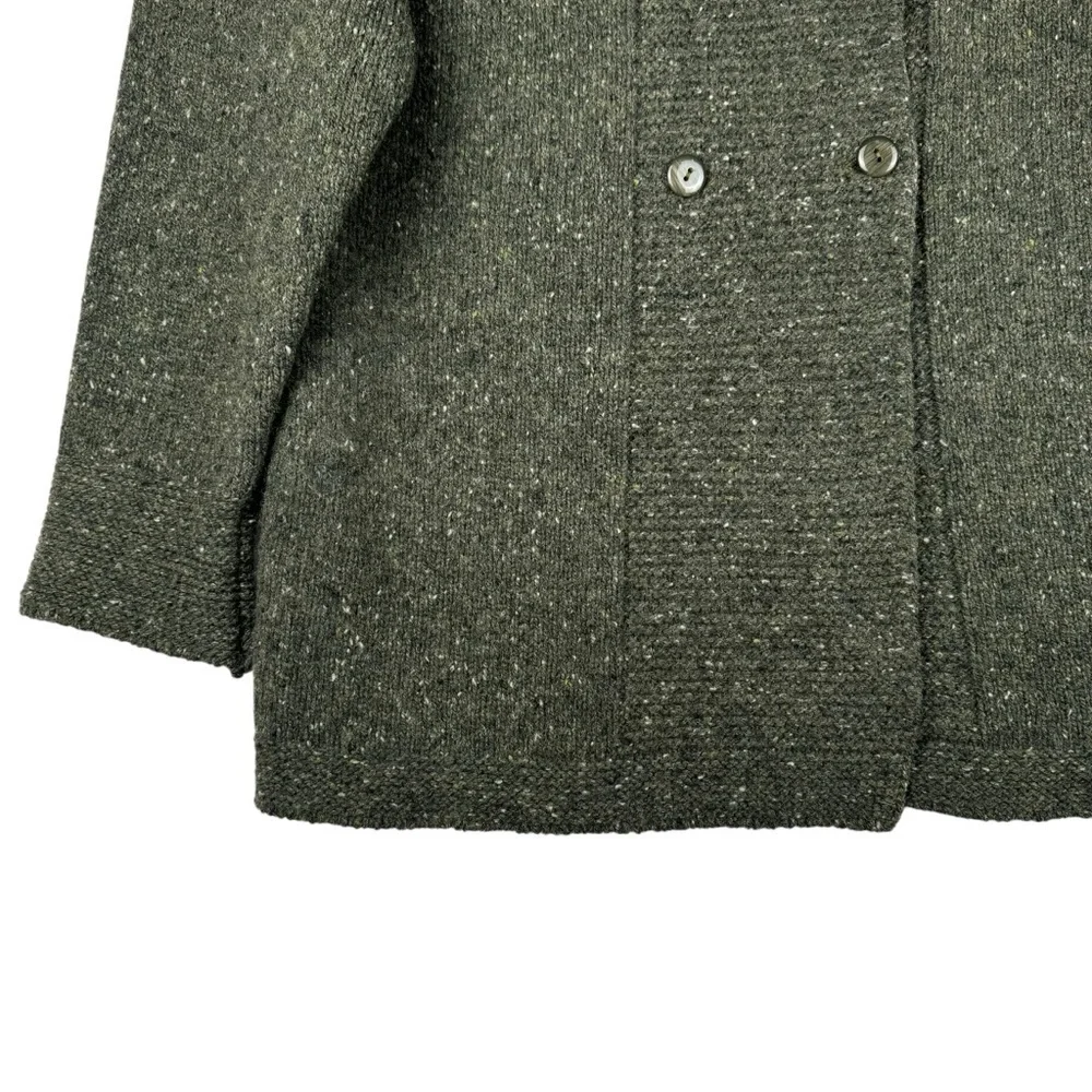 Kerry Traditions 100% Wool Cardigan Size M Green Womens Two Raws Button closure